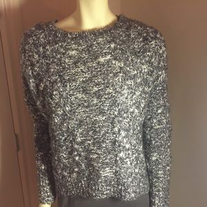 NWT Michael Stars sweater w leather elbow patches