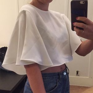 Zara crop top with swingy sleeves