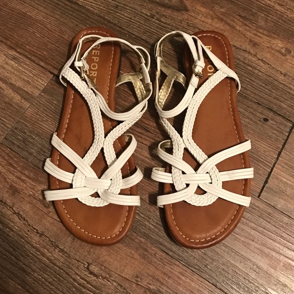 Report white sandals