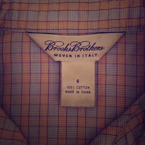 Brooks brothers woven in Italy button down shirt.