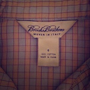 Brooks brothers woven in Italy button down shirt.