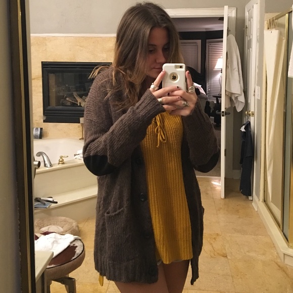 Rider elbow patched cardigan