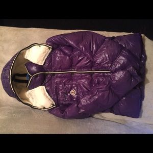 Purple women's down coat