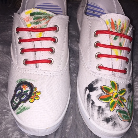 Hand Painted,New Sneakers ❤️ - Picture 1 of 2