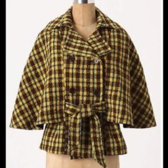 Anthropologie tweed cape