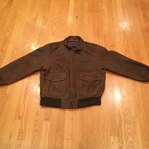 Vintage Genuine Leather Bomber Jacket