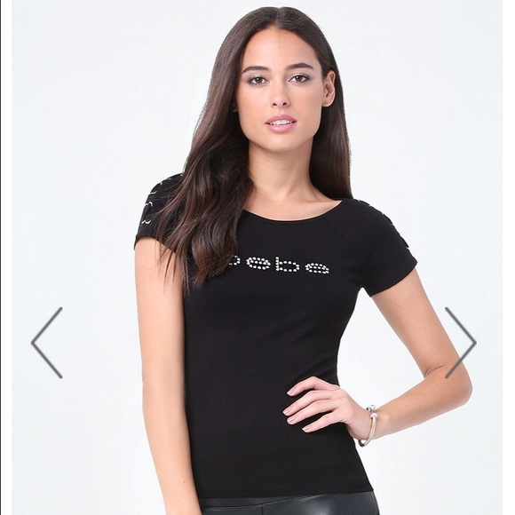 Bebe black sequin shirt