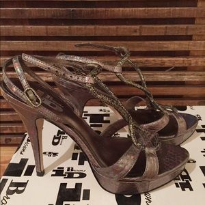 Browns Pewter Grey Slingback Heels