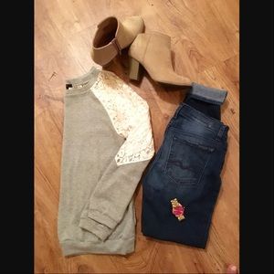 Forever 21 Laced Crewneck