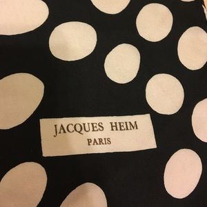 Jacques Helm Black and White Silk Scarf