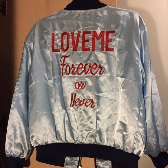 Silky embroidered bomber jacket