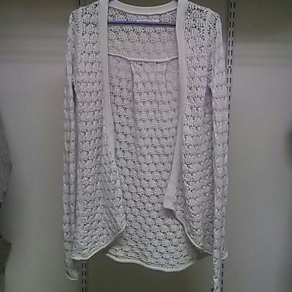 EUC Old Navy cream knitted long cardigan S/P