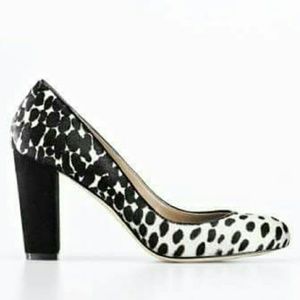 Ann Taylor Spotted Half-Calf Block Heels