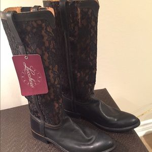 Lucchese lace boots - never worn NWT, authentic