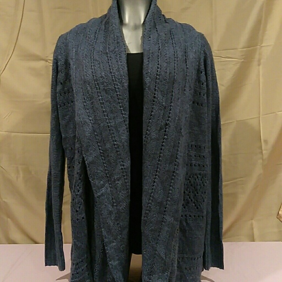 Karen Scott Draped Open Front Cardigan
