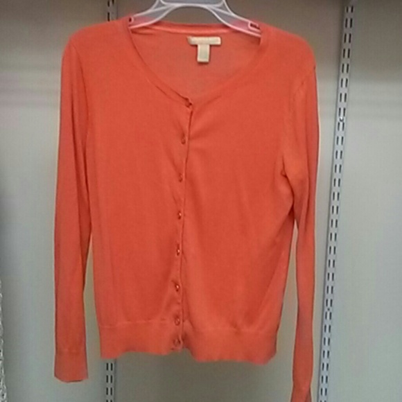 EUC Banana Republic orange cardigan size L