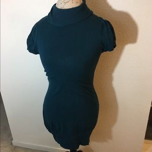 Teal sweater dress