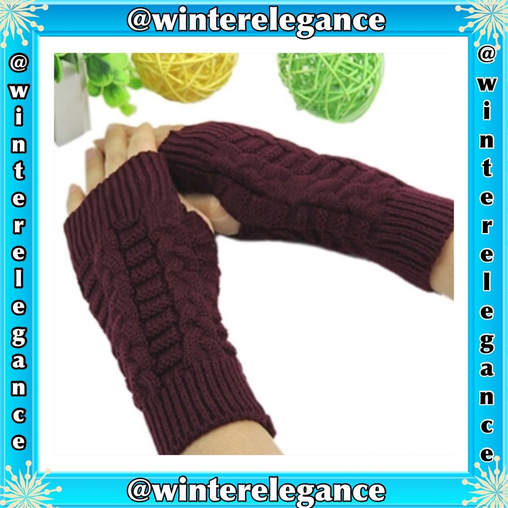 Knitted Arm Warmer Gloves, Fingerless - Picture 3 of 3