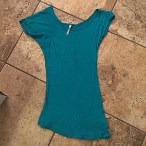 Turquoise green tunic top