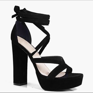Platform Heels with wrap strap