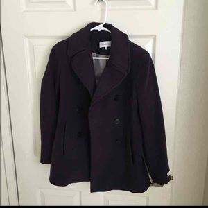 Petite dark purple Calvin Klein peacoat