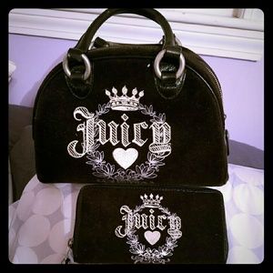 Juicy Couture  Black hand bag with matching wallet