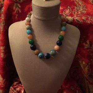 Multi color beaded necklace