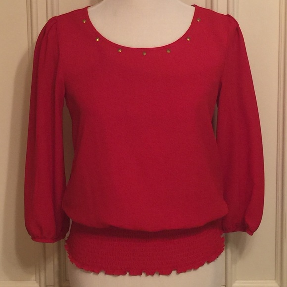 Red Embellished Top