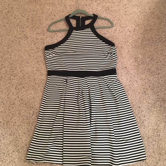 Black and White Striped Dress