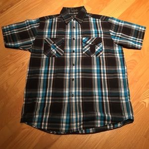 Blue and Black Button Down Shirt