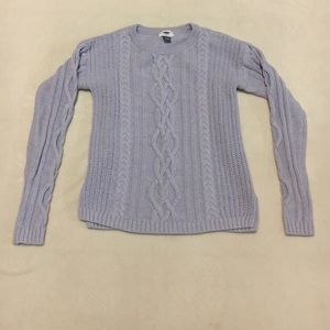 Old Navy Lavender Cable-knit Sweater