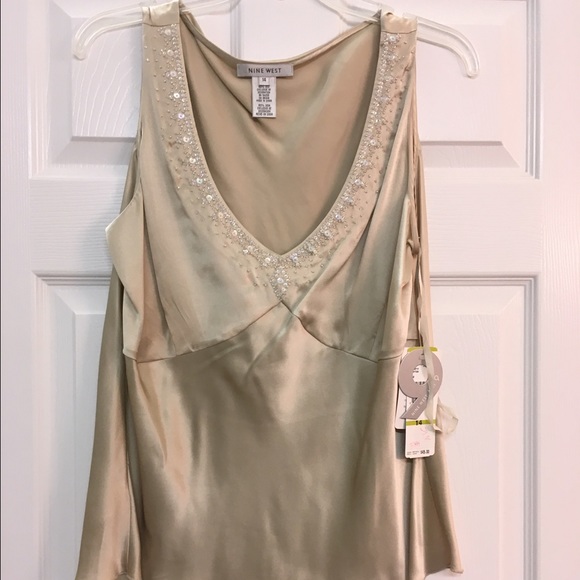 Nine West silk tank.