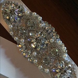 Ivory sash for wedding dress