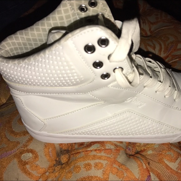 White hitop sneakers