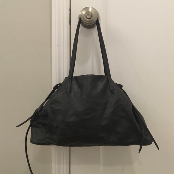 Black leather miu miu shoulder bag