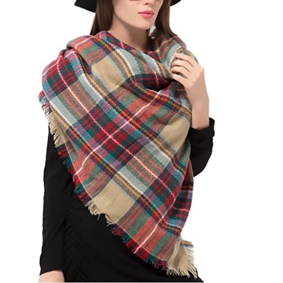 ❤HOST PICK❤️Plaid Blanket Scarf - Picture 2 of 4