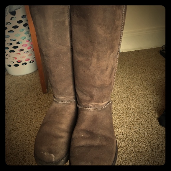 Tall dark brown Uggs - Picture 1 of 3
