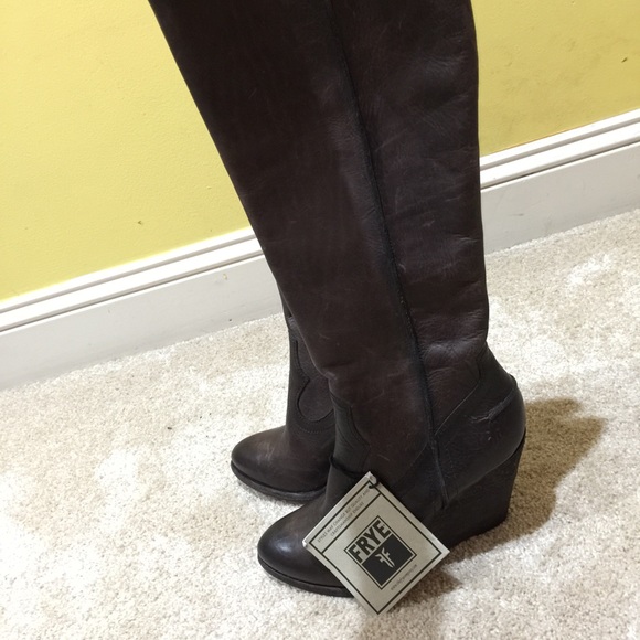 Knee high FRYE boots!