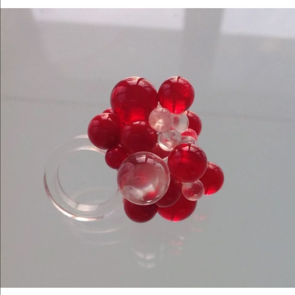 ๐๐Red/Clear Lucite ๐๐ - Picture 2 of 4