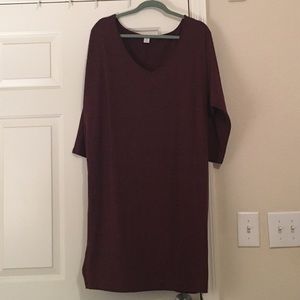 Old Navy Maroon Midi Dress