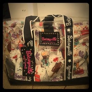 Betseyville by Betsey Johnson small clear tote bag