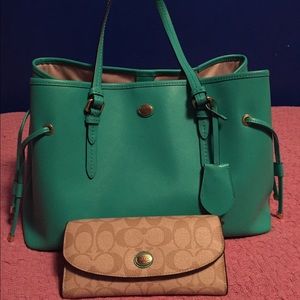Coach bag and matching wallet