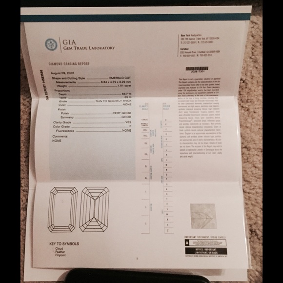 Platinum Diamond ring w/ band - Picture 3 of 4