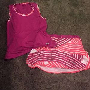 Tennis anyone?? Cute Wilson tennis tank and skirt