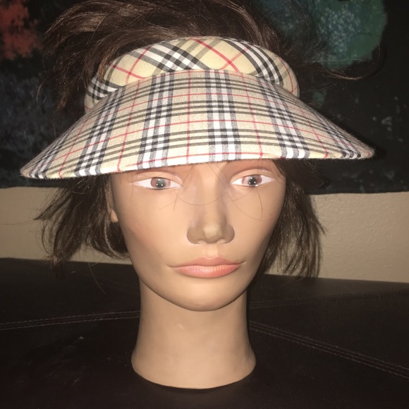 plaid sun visor hat