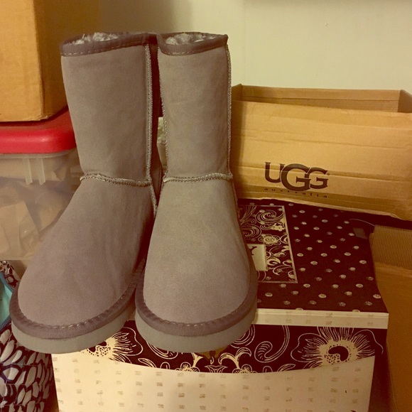 Grey uggs woman's