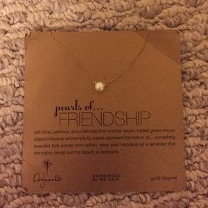 Dogeared pearl of friendship necklace