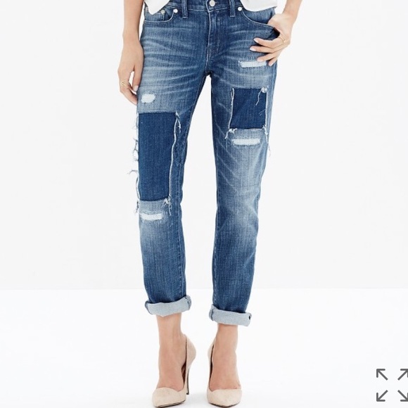 Madewell Denim - Madewell the slim boyfriend: patched-up edition