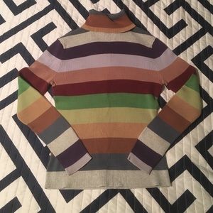 Colorful Striped Turtleneck
