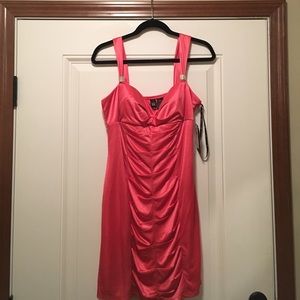 Coral Body Con Dress
